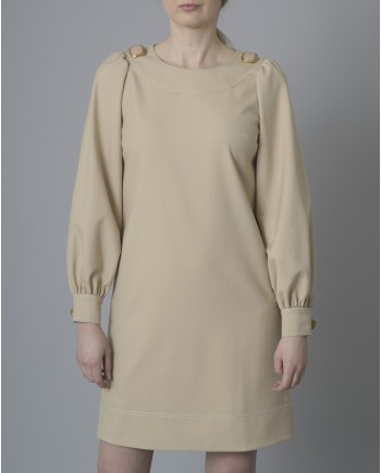 Robe beige Edward Achour