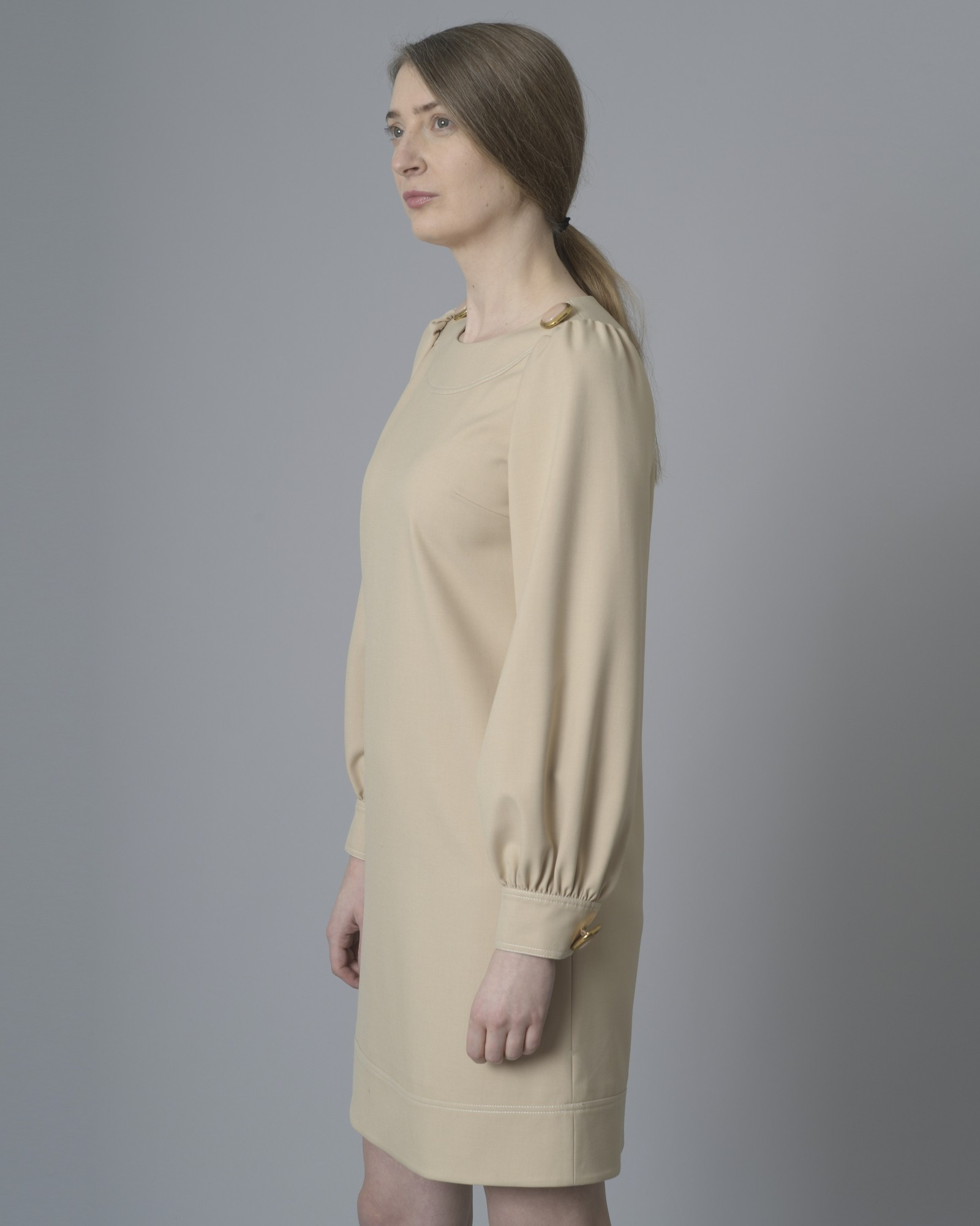 Robe beige Edward Achour