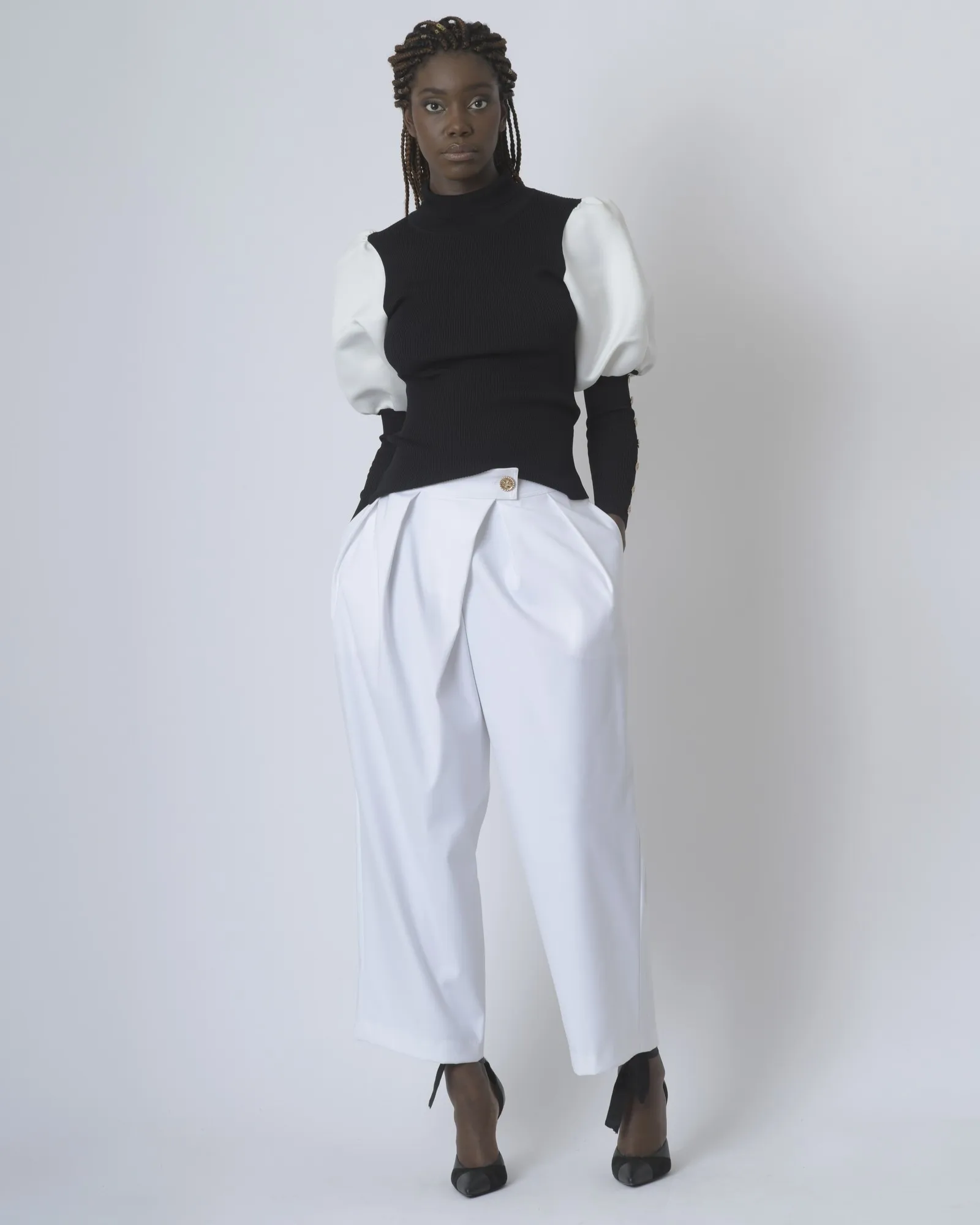 Pantalon blanc sarouel Edward Achour