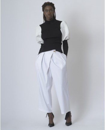 Pantalon blanc sarouel Edward Achour
