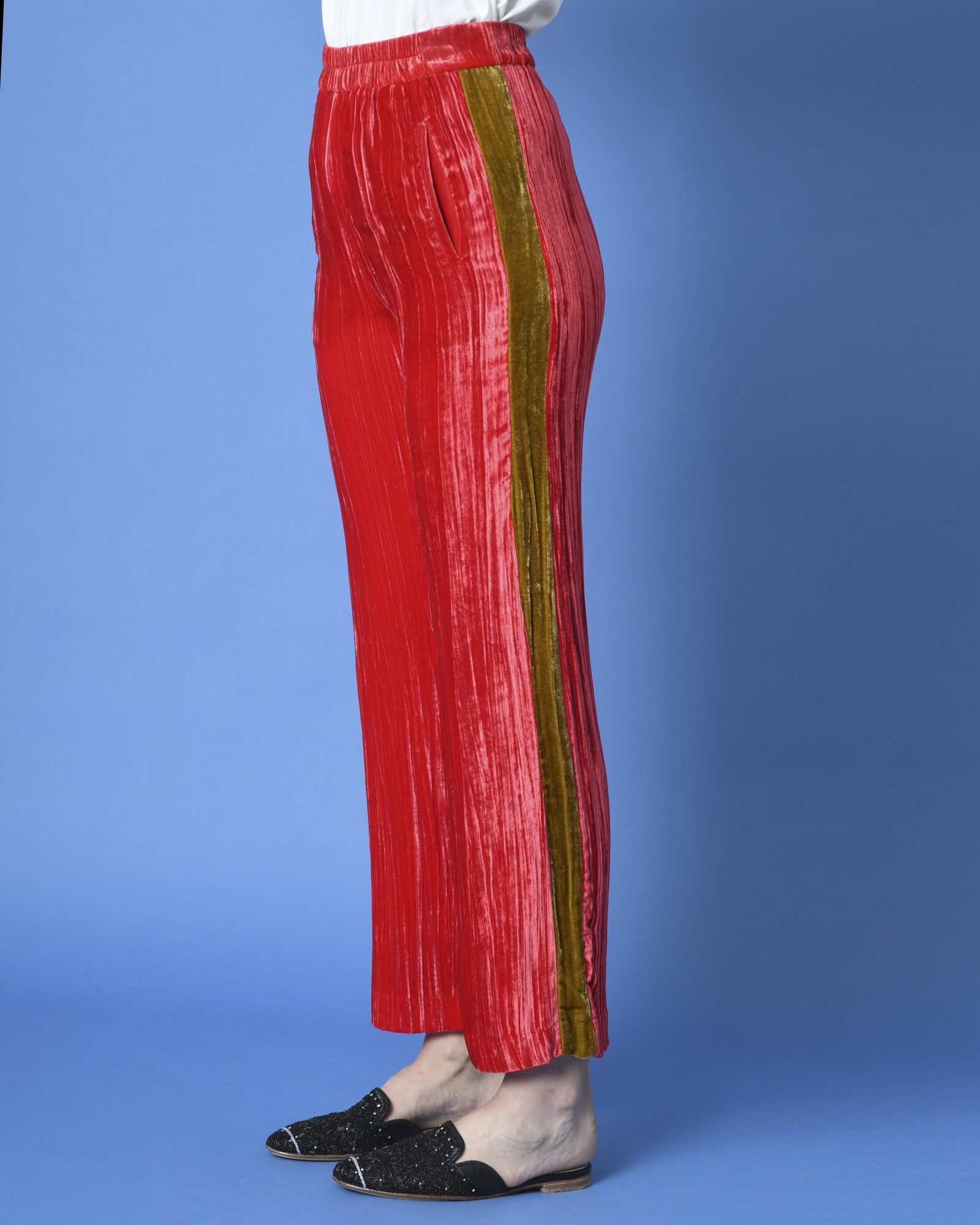Pantalon velours cotelé femme rouge | Sunday Fox