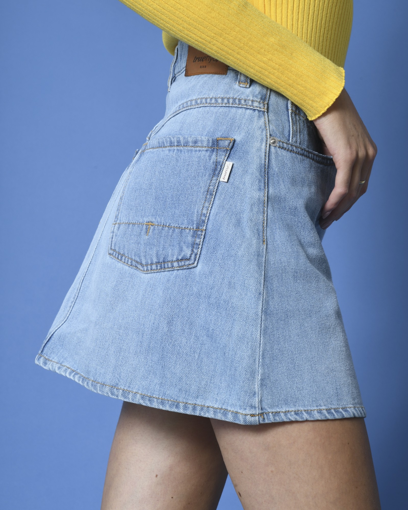 Jupe En Jean Denim New Look Taille 8 Mini - Neuf Avec étiquettes, Bleu Classique