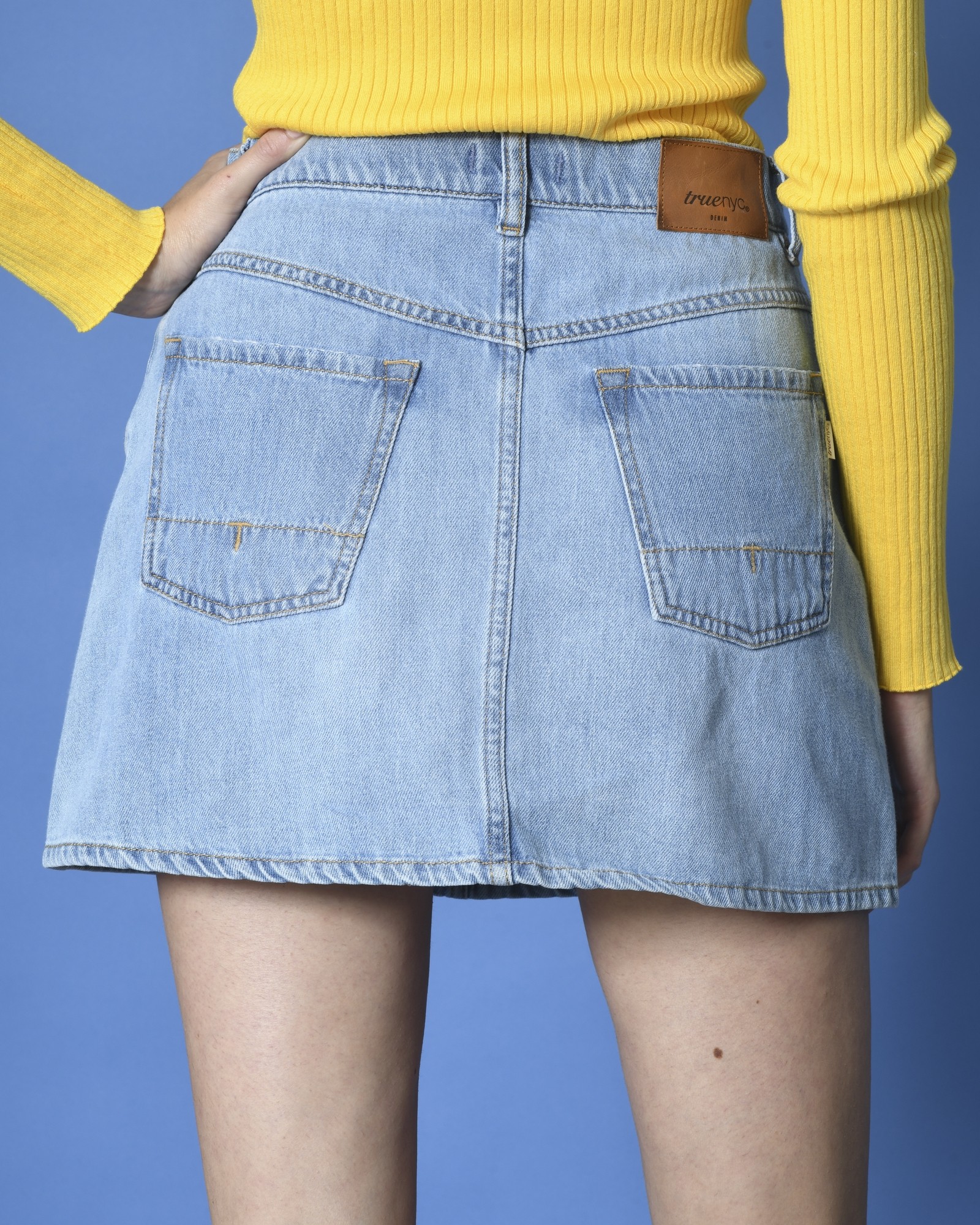 Mini Jupe En Jean Femme - Taille 10 (EU 38), Marque MF Denim, 100% Coton, Neuve Avec Étiquette
