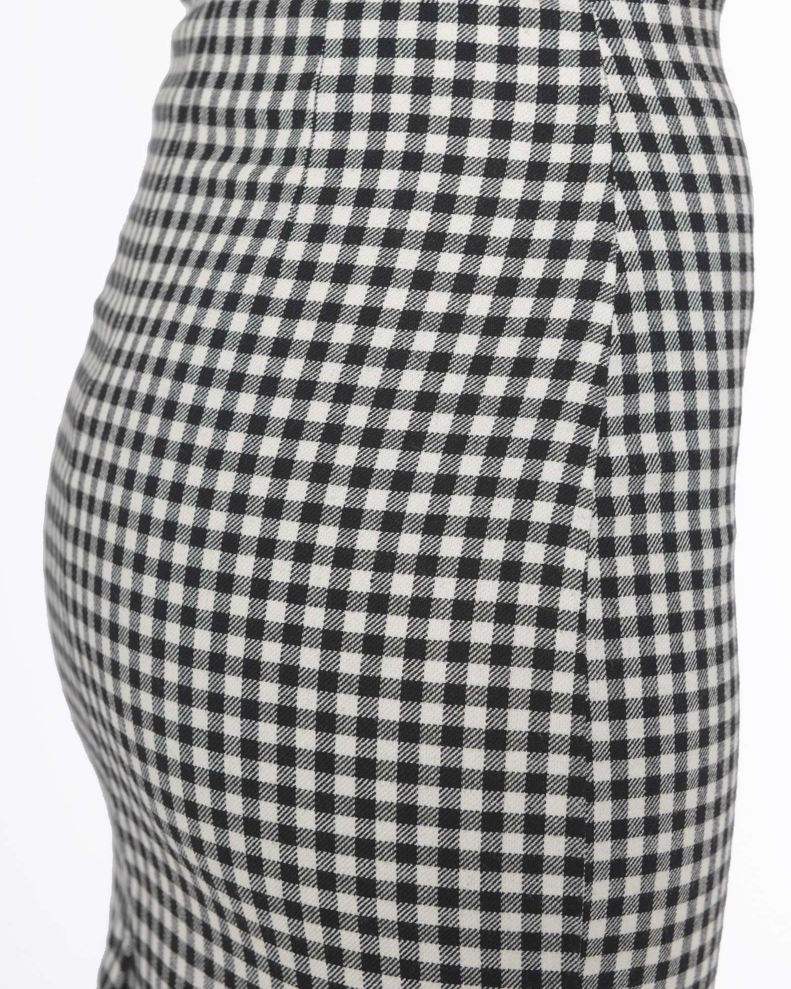 Jupe Crayon Wallis Taille 12 – Noire à Carreaux – Mélange Polyester – Femme