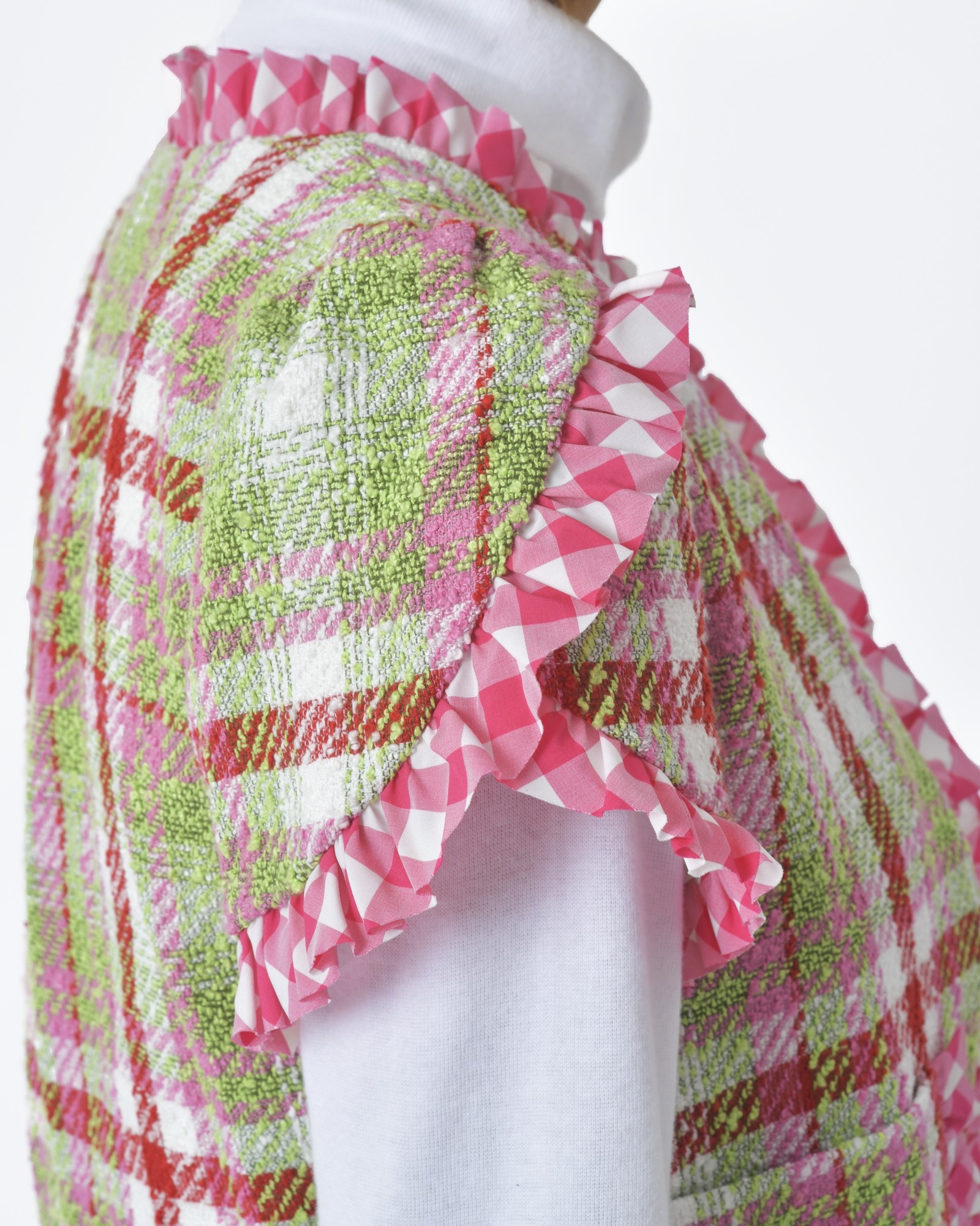 Veste Showmaster Tweed Vert Et Rose – Taille 32 (8 Ans) – État Impeccable