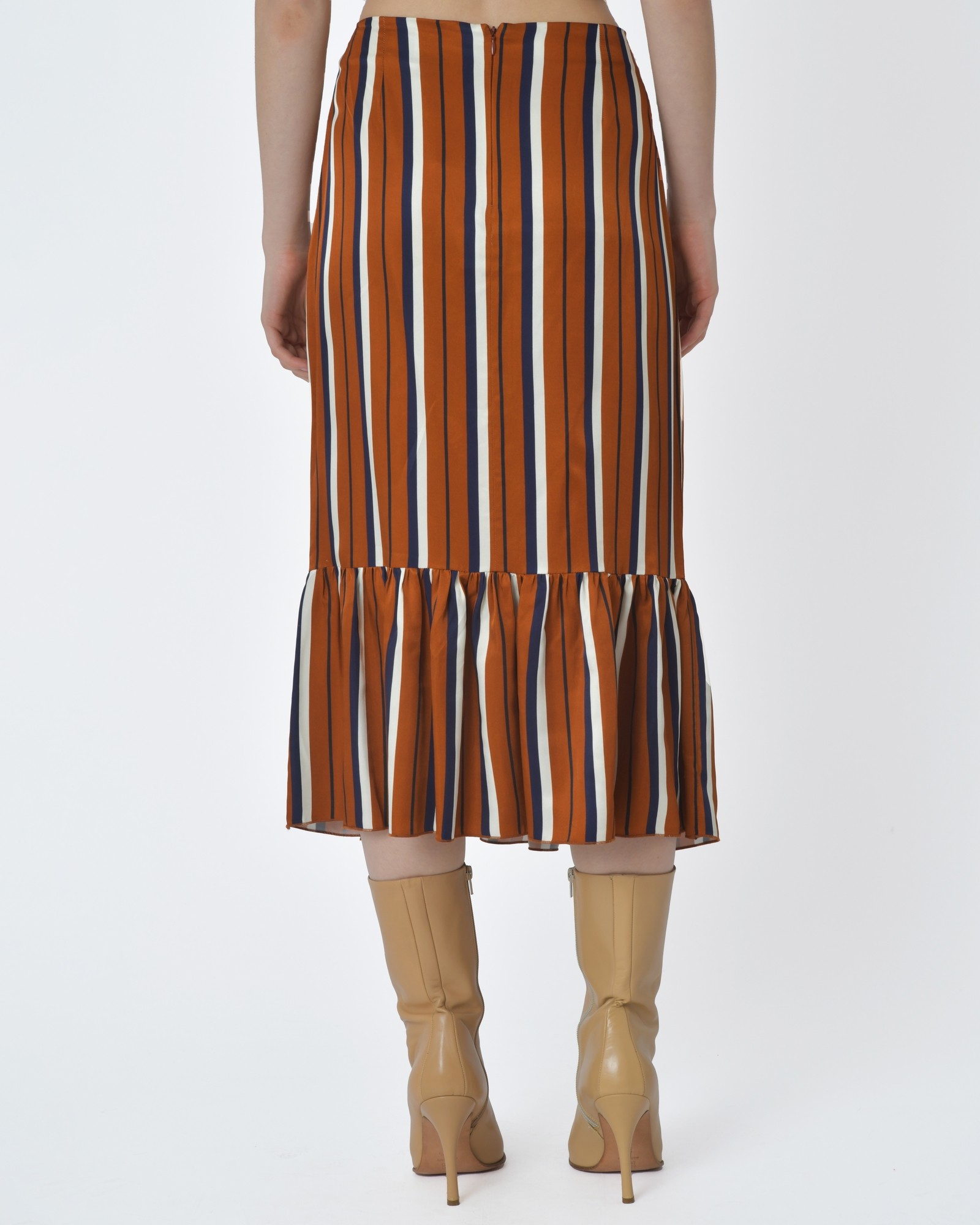 Jupe En Laine Multicolore PIANURASTUDIO Taille 38/FR42 - Neuve Sans étiquette, Style A-Line Genou - Fabriquée En Italie