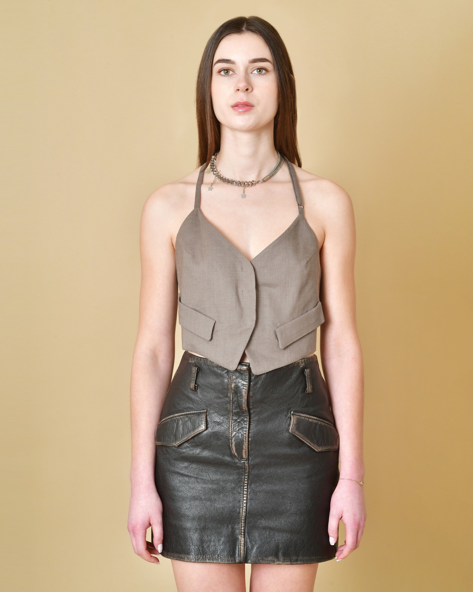 Celie - Jupe Maxi en Daim - Marron | Manière De Voir B.V