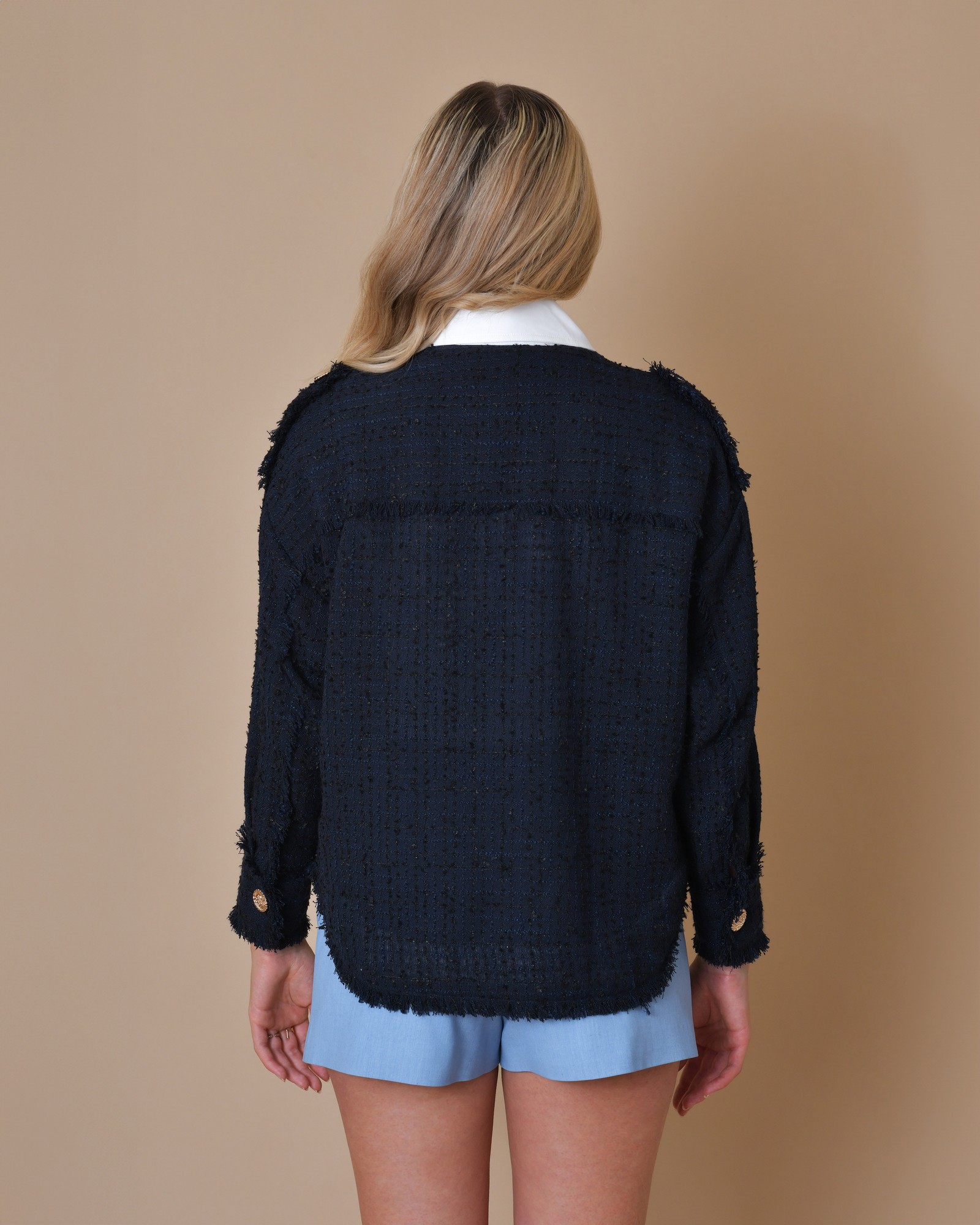 Veste De Spectacle En Tweed Bleu - Taille 36 - Réf S22 - Occasion, Royaume-Uni