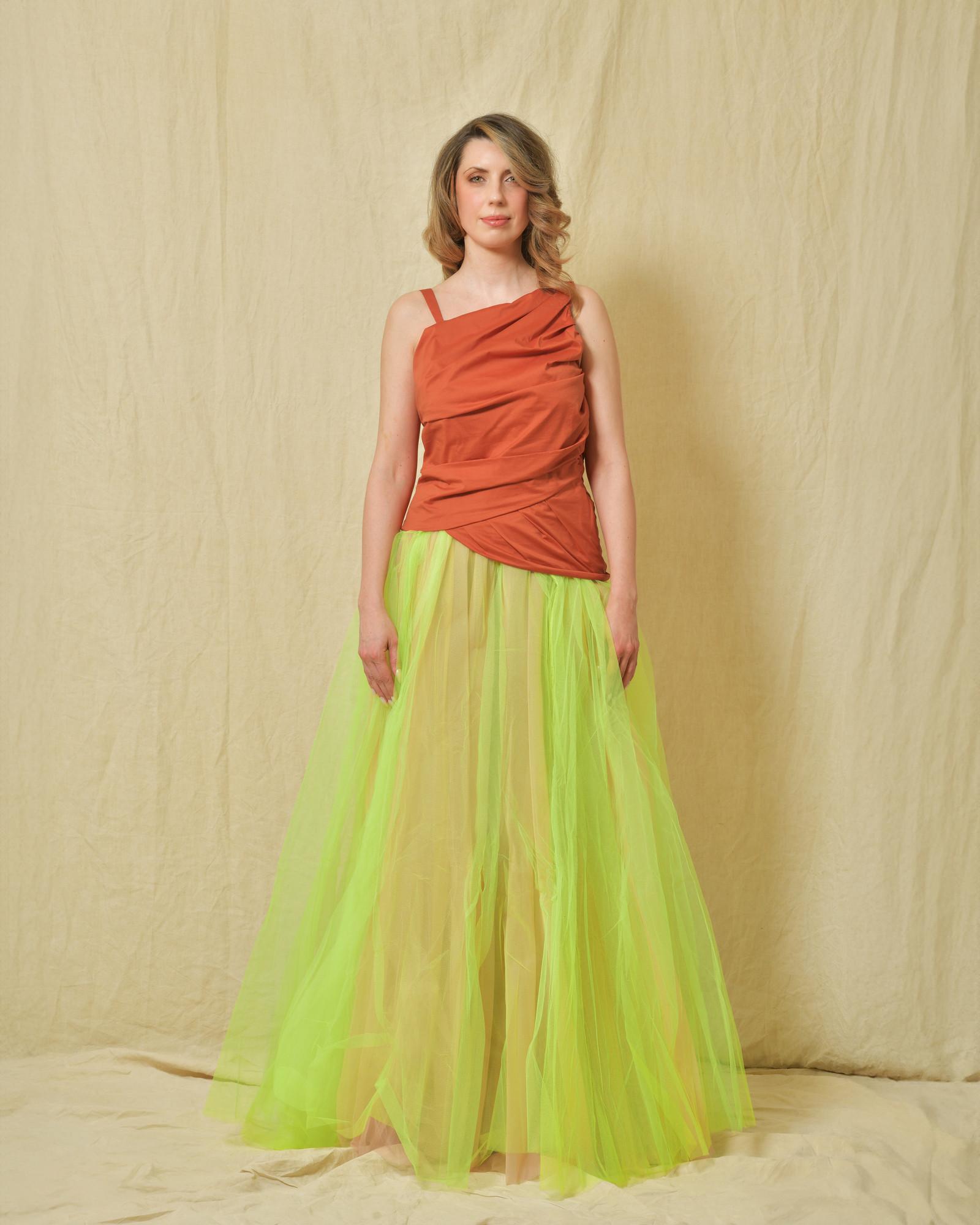 Débardeur (Marcelle) Gris Lorena CONTI Paris Taille 34 - Occasion Très Bon État