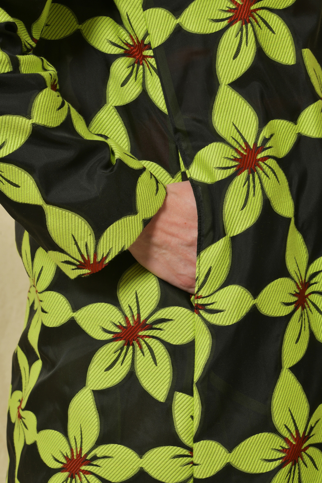 Veste Noire à Fleurs Rafaella Taille 10 - Coton - Très Bon état - Occasion