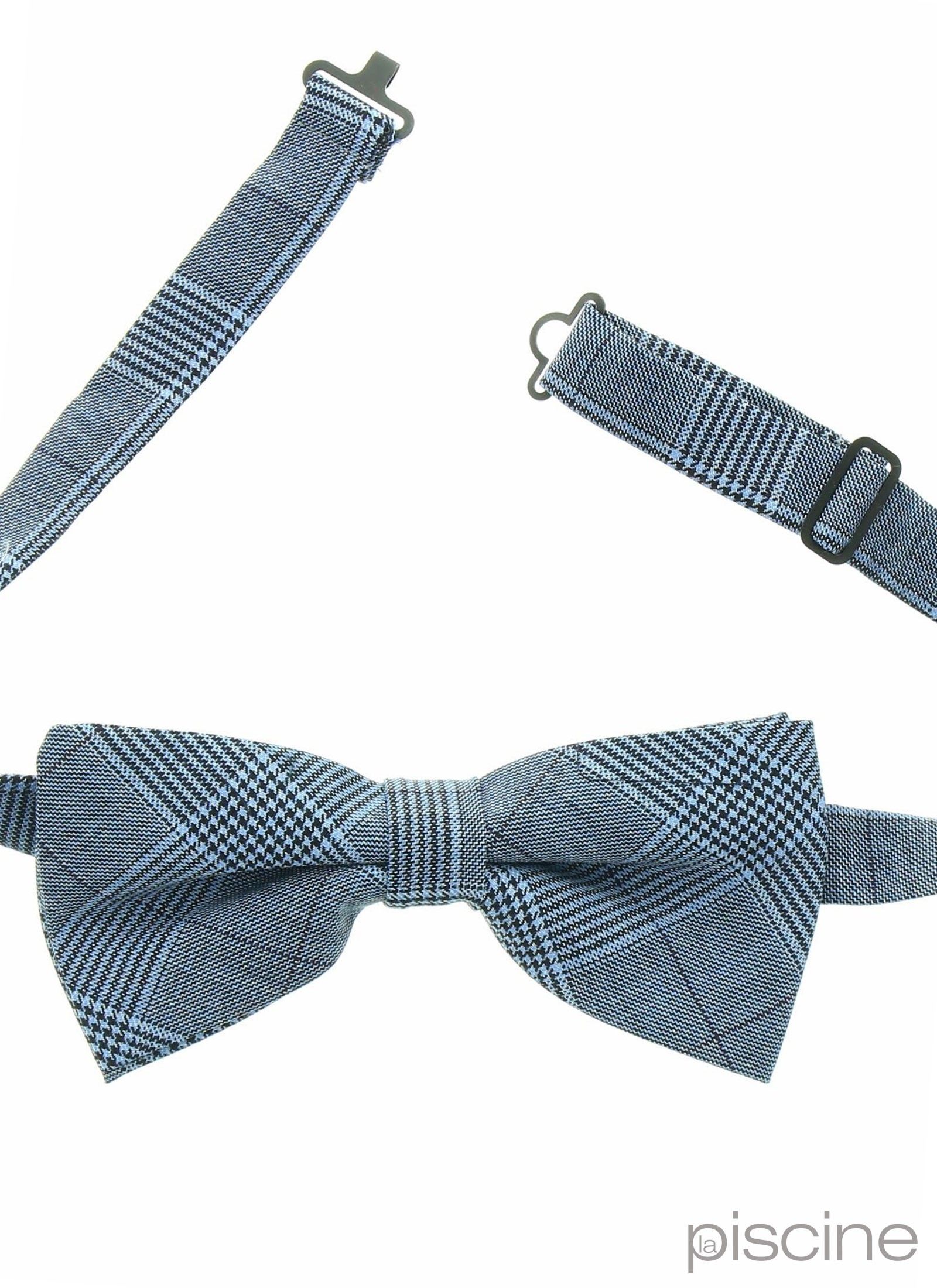 Nœud Papillon Enfant à Carreaux Littlest Prince - Taille 8 Ans, Couleur "brume Et Ciel", Neuf Avec étiquette, Pré-noué