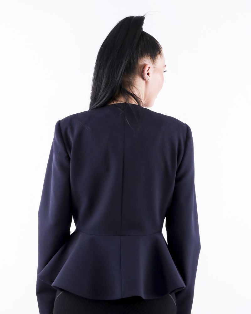 Veste En Laine Noire Stella McCartney Taille 38 | Style Péplum, Occasion Très Bon état - Idéale Pour Le Bureau Ou Une Sortie Chic
