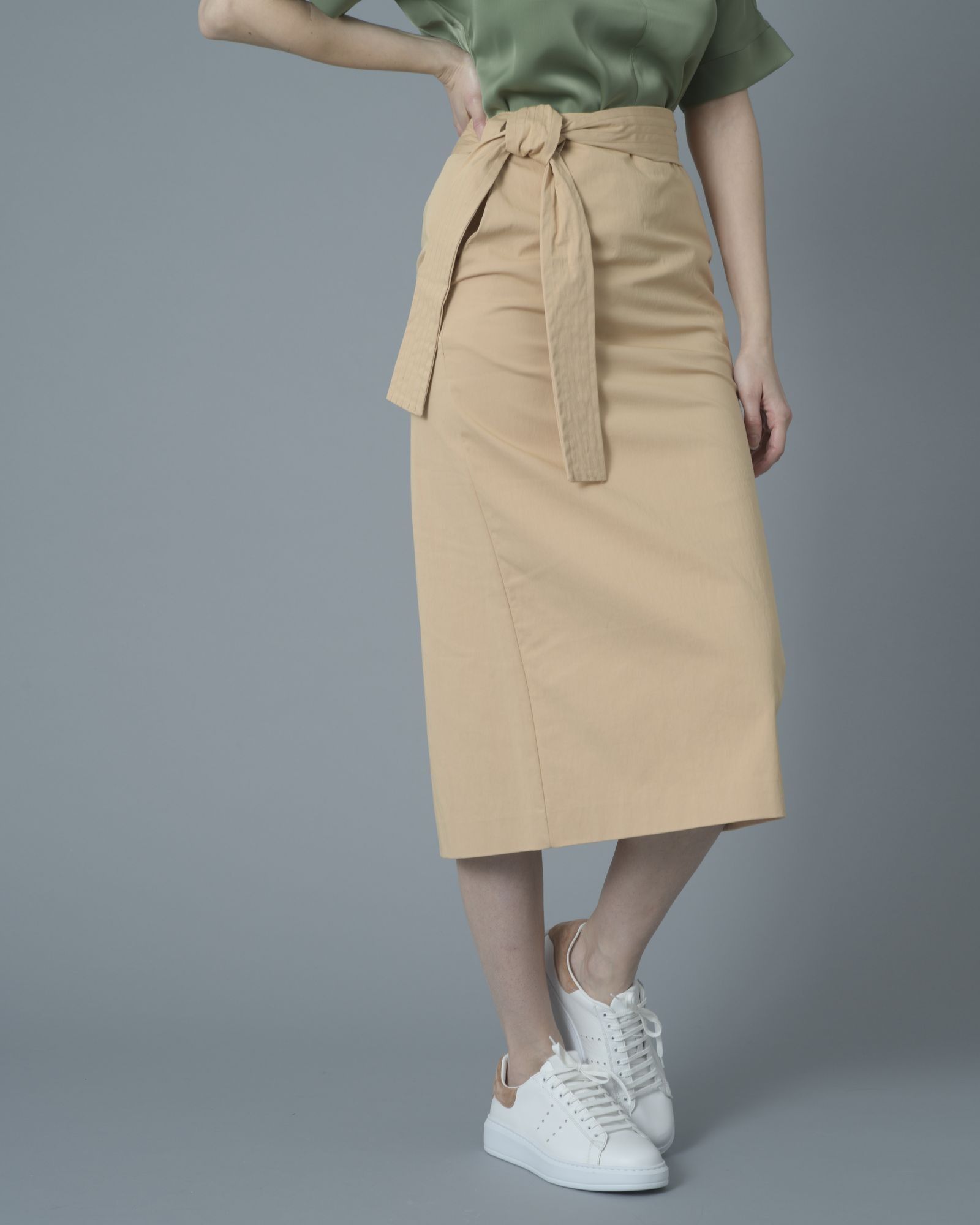 Jupe Droite Femme Gap - Taille 8 (US) - Coton Mélangé Couleur Ivoire - Occasion Très Bon état