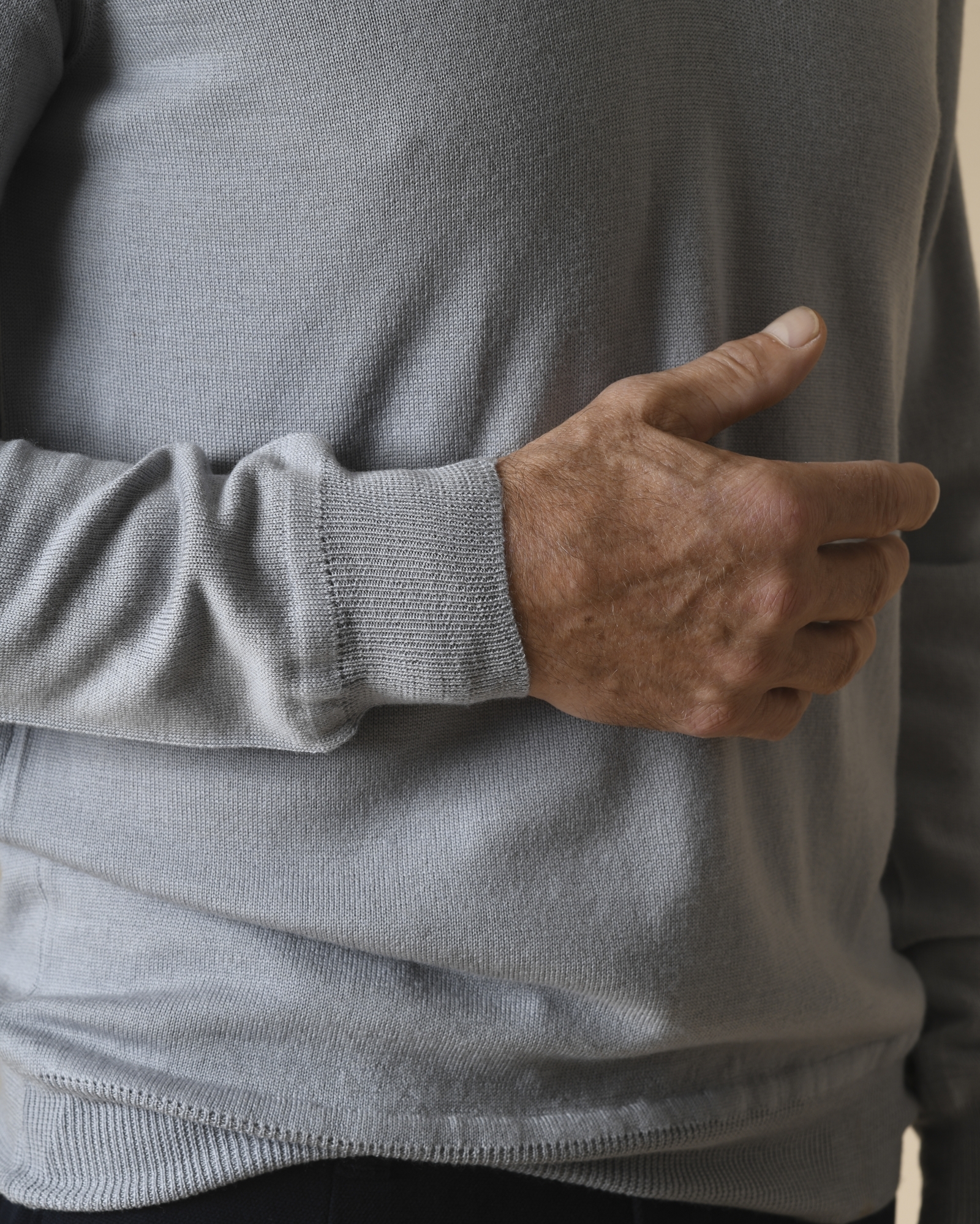 Pull Homme à Carreaux Cedar Wood State – Gris, Col V, Coton, Taille XL, Très Bon état